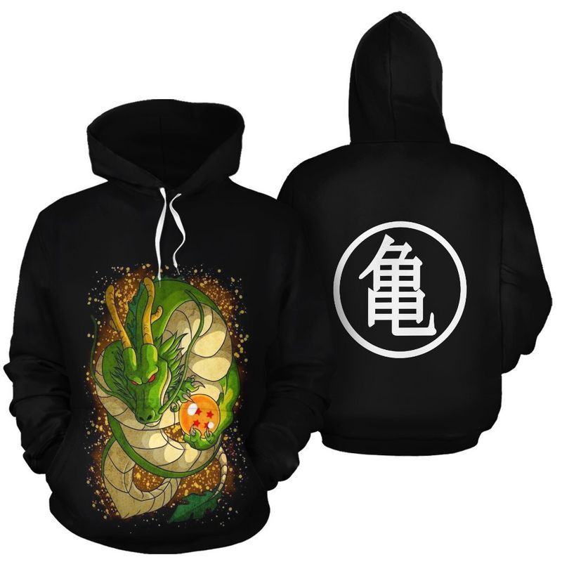 Dragons Ball Shenron Over Print 3d Zip Hoodie