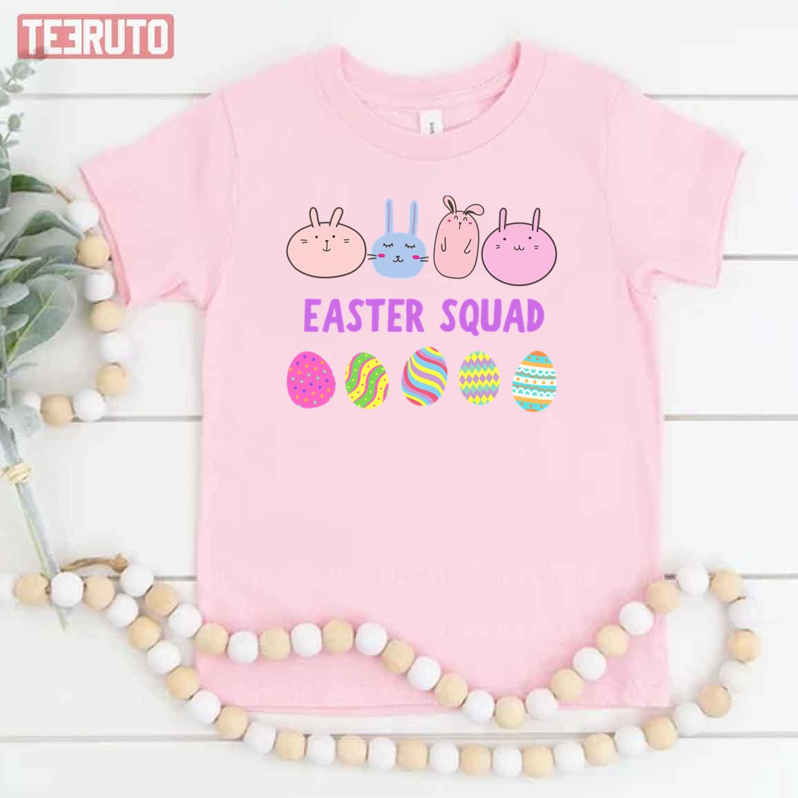 Easter Bunny Rabbit Squad Celebration Kid T-Shirt