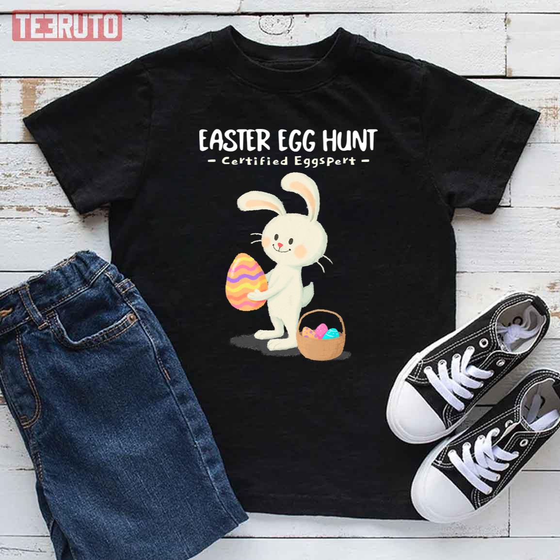 Easter Egg Hunt Certified Eggspert Kid T-Shirt