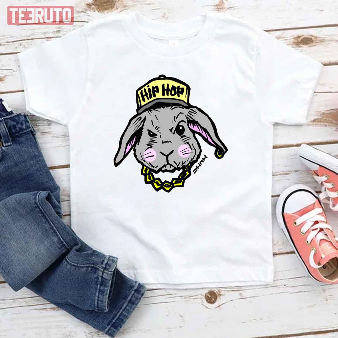 Easter Hip Hop Bunny Rabbit Kid T-Shirt