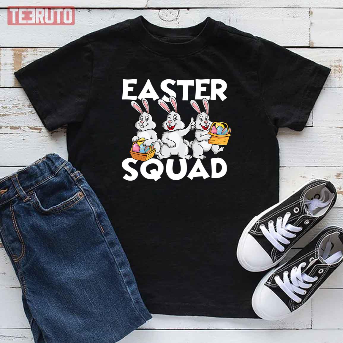 Easter Squad Egg Hunt Funny Easter Day Kid T-Shirt