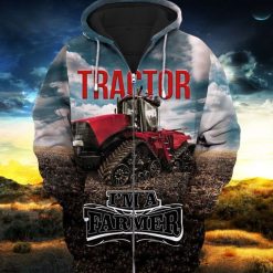 Farm Tractor I Am A Farmer 3d Zip Hoodie