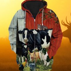 Farmer Farm 3d Zip Hoodie