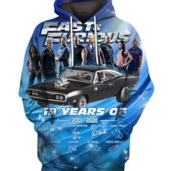 Fast And Furious 19 Years Of Signature 3d Hoodie