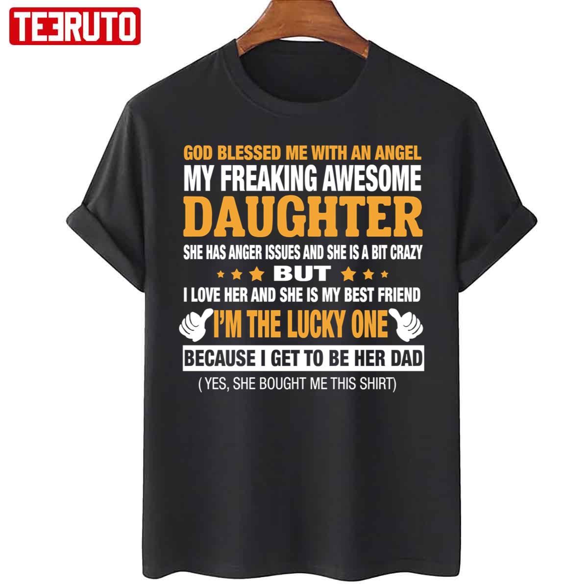 Father’s Day From Daughter Blessed Lucky Dad Unisex T-Shirt