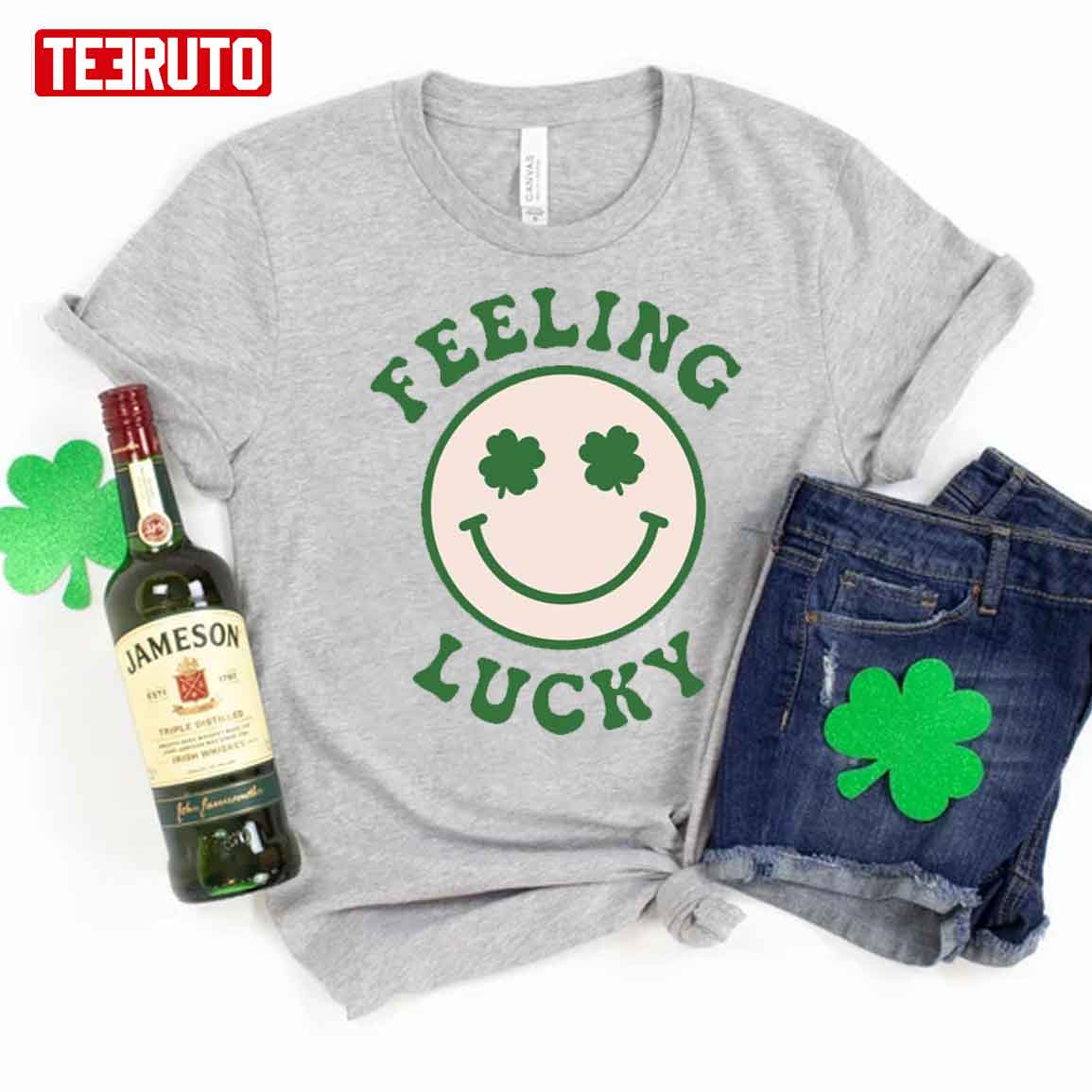 Feeling Lucky St. Patricks Day Leaf Clover Unisex T-Shirt