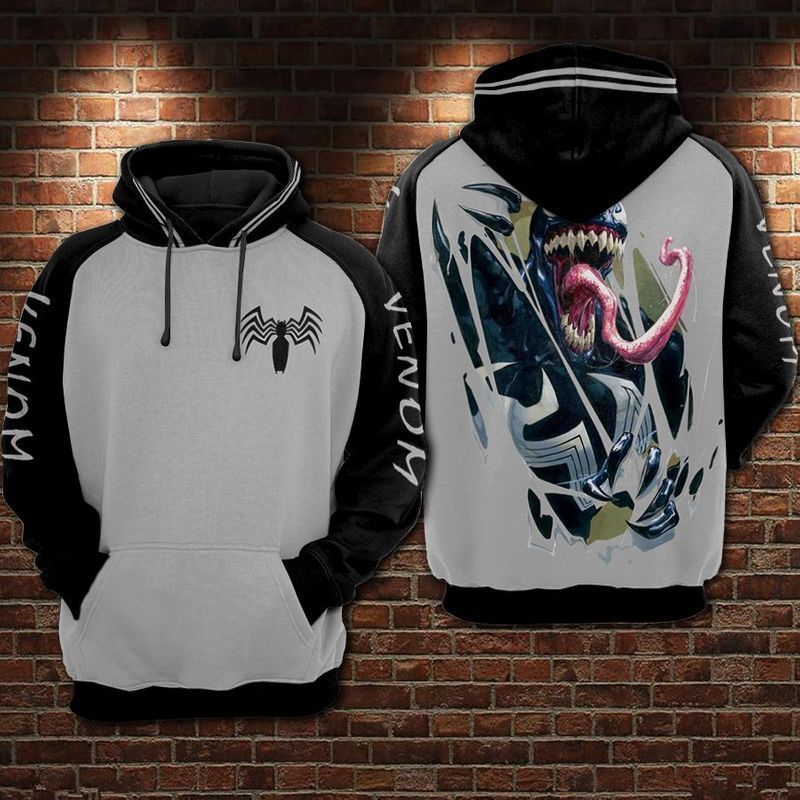 For Venom Lovers A Barbaric Face 3d Hoodie