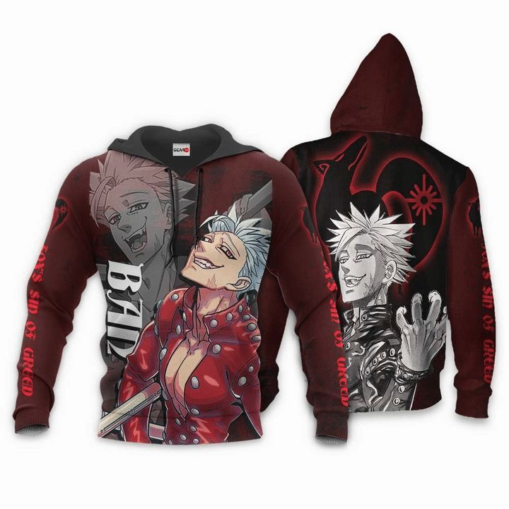 Foxs Sin Of Greed Ban Seven Deadly Sins Anime Manga 3d Zip Hoodie