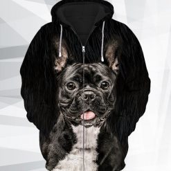 Frenchie Dog 3d Zip Hoodie