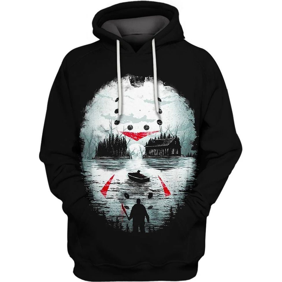 Friday Night Terror Over Print 3d Zip Hoodie