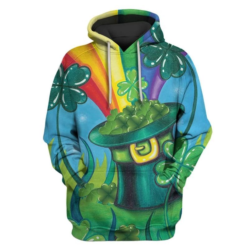 Funny Saint Patricks Day Over Print 3d Zip Hoodie