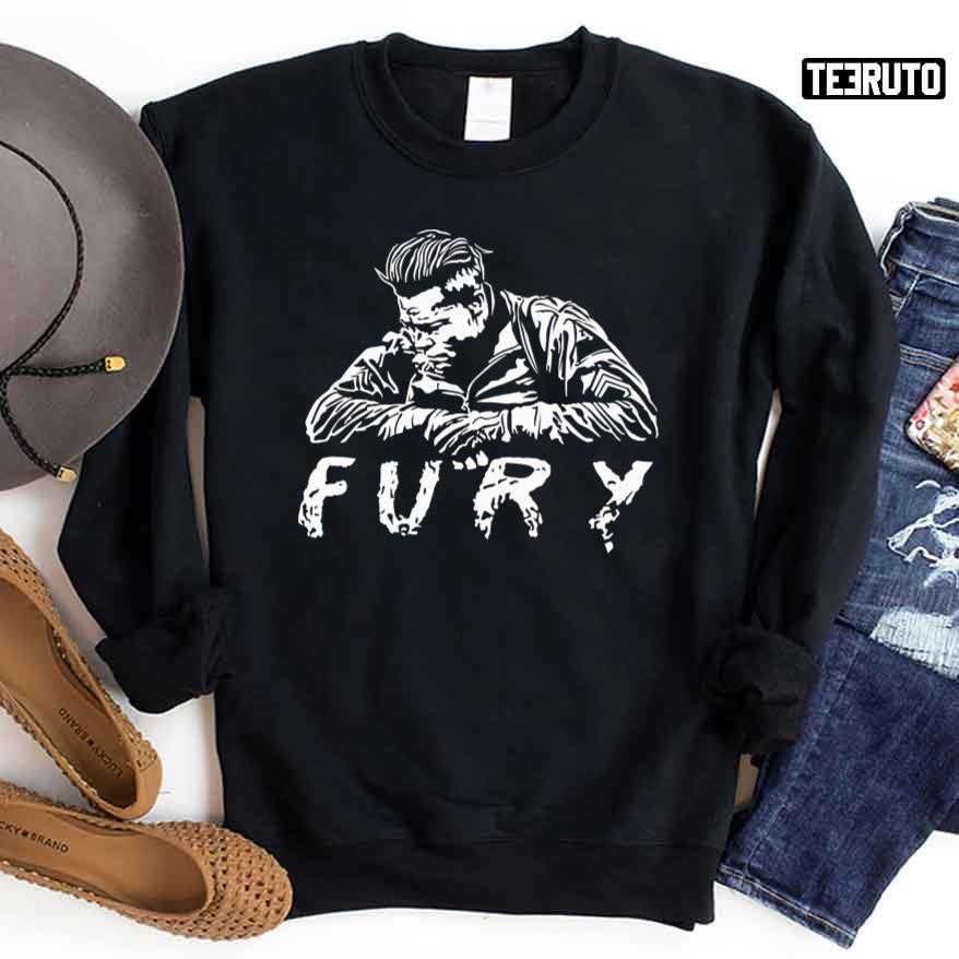 Fury War Movie White Unisex Sweatshirt