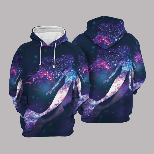 Galaxy Mermaid 3d Zip Hoodie