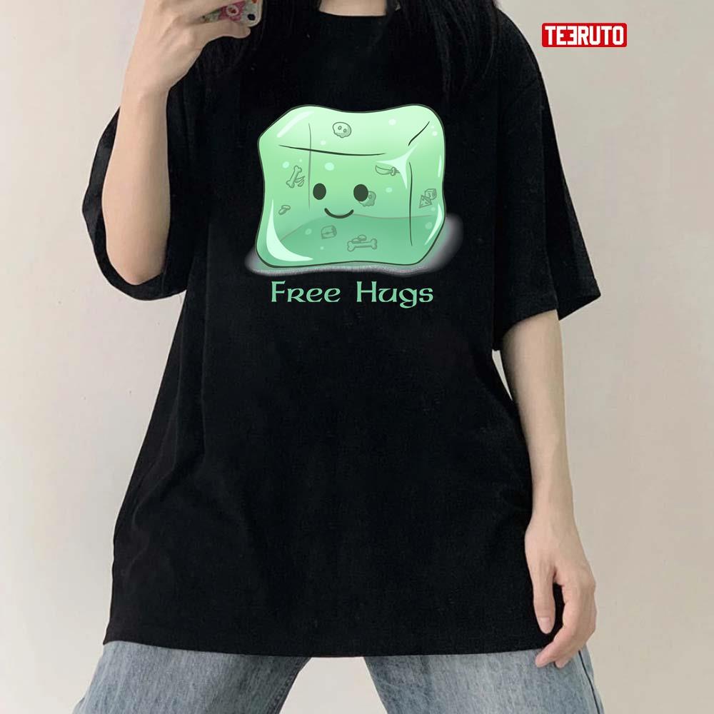 Gelatinous Cube Free Hugs Unisex T-Shirt