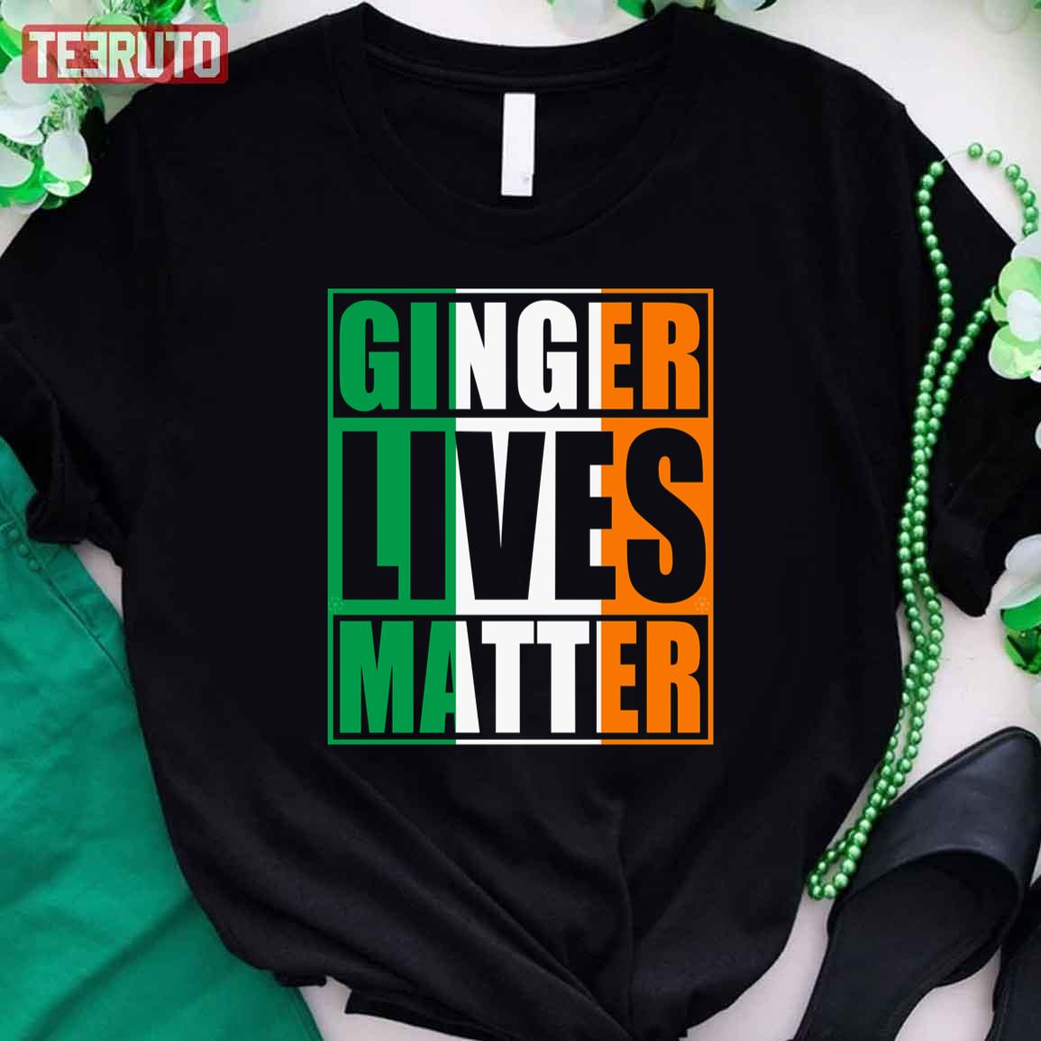 Ginger Lives Matter Irish Flag Unisex T-Shirt