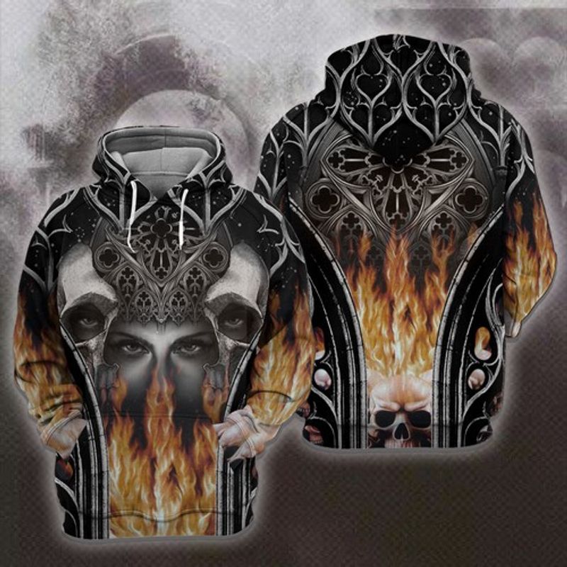 Gothic Gray Pullover 3d Hoodie