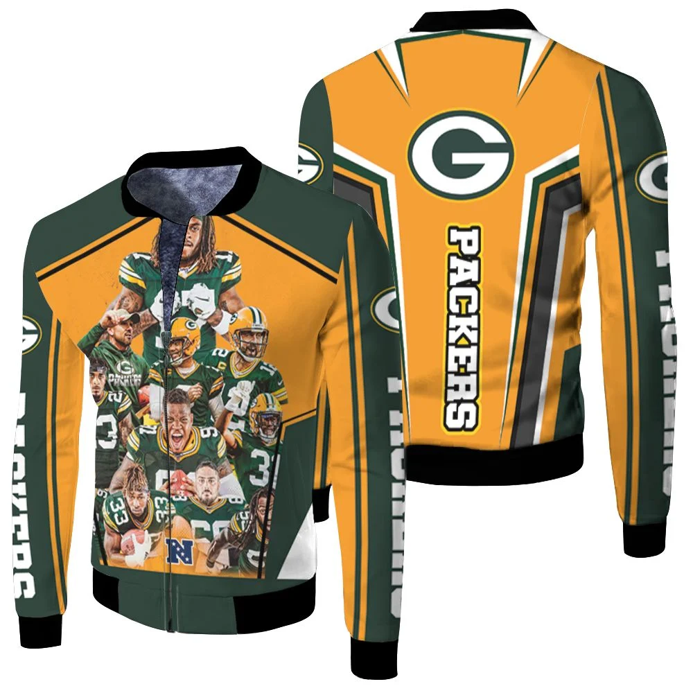 Green Bay Packers 2021 Super Bowl Nfc North Champions Division Fleece Bomber Jacket