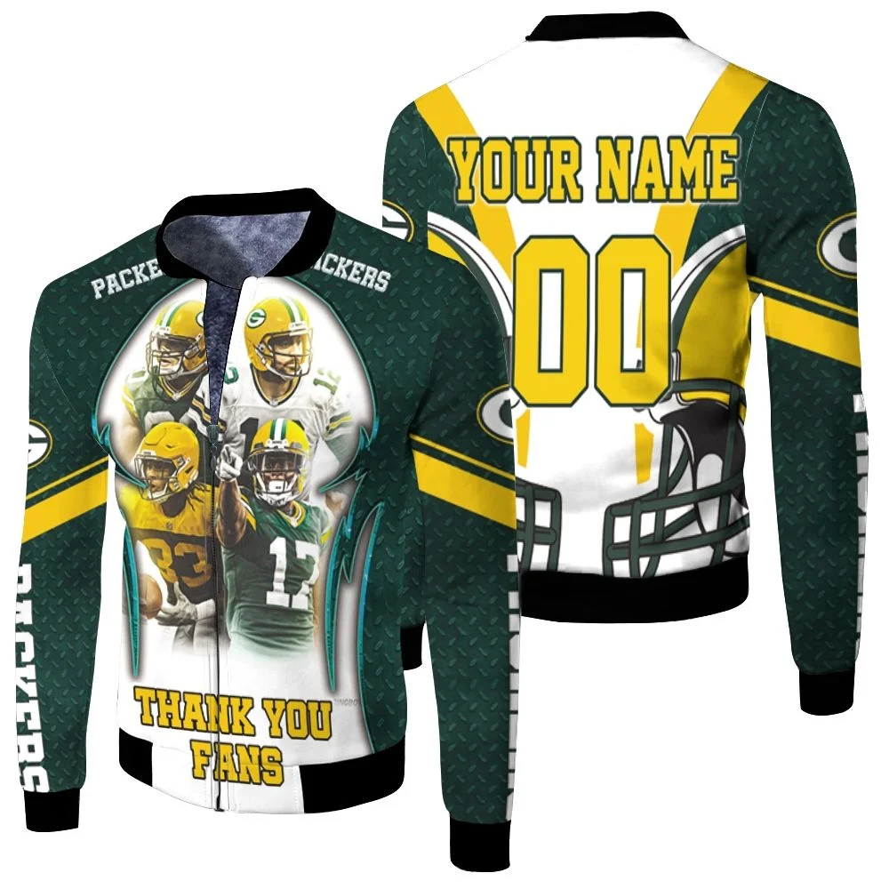 Green Bay Packers 2021 Super Bowl Nfc North Champions Personalized Fleece Bomber Jacket
