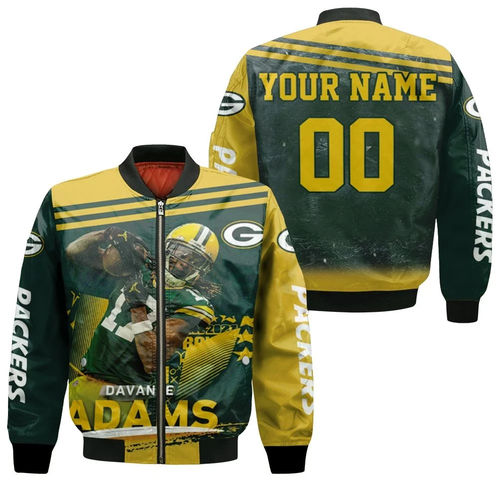 Green Bay Packers Nfc Noth Champions Davante Adams The Pack Is Back Personalized Bomber Jacket