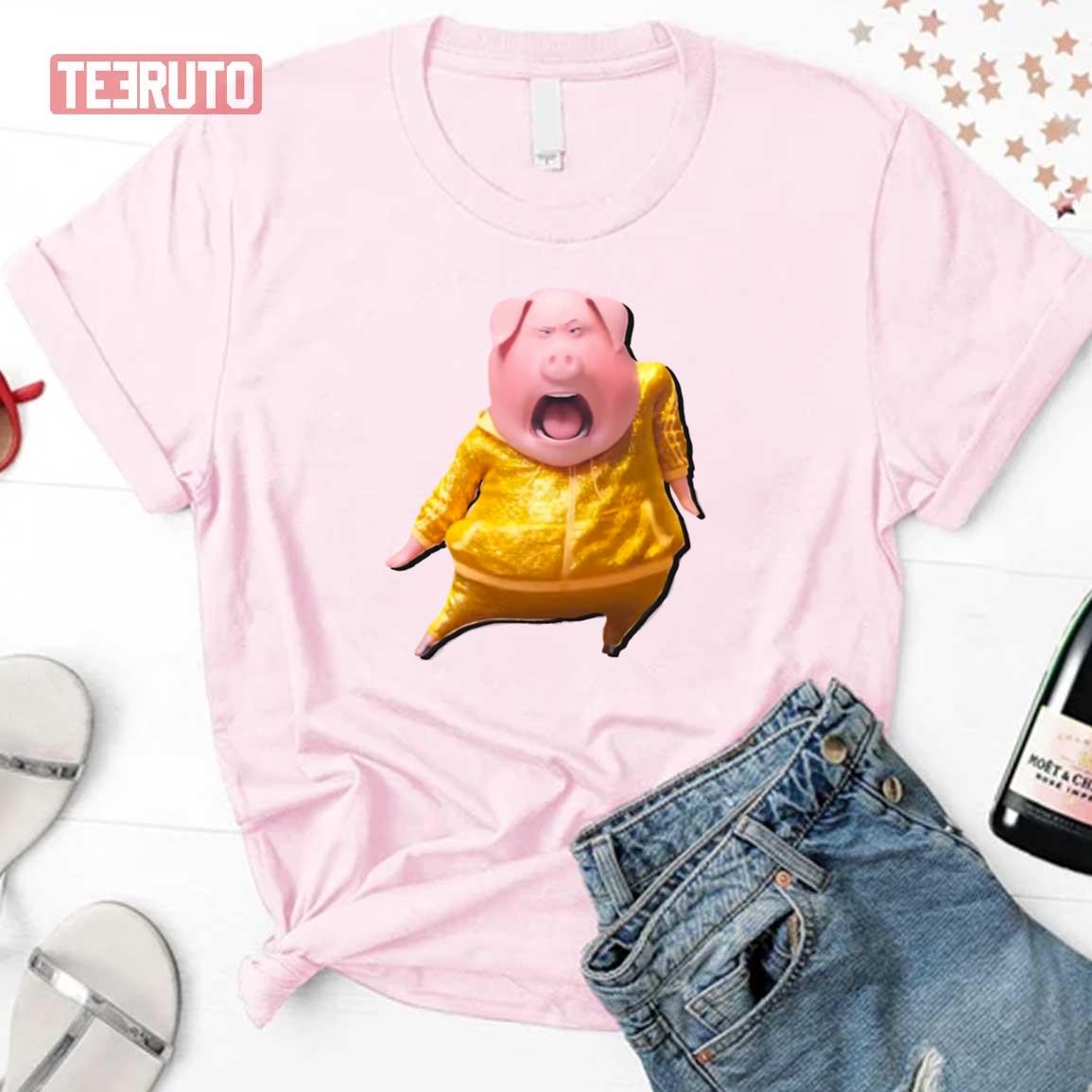 Gunter Singing Pig Funny Sing Cartoon Unisex Sweatshirt - Teeruto