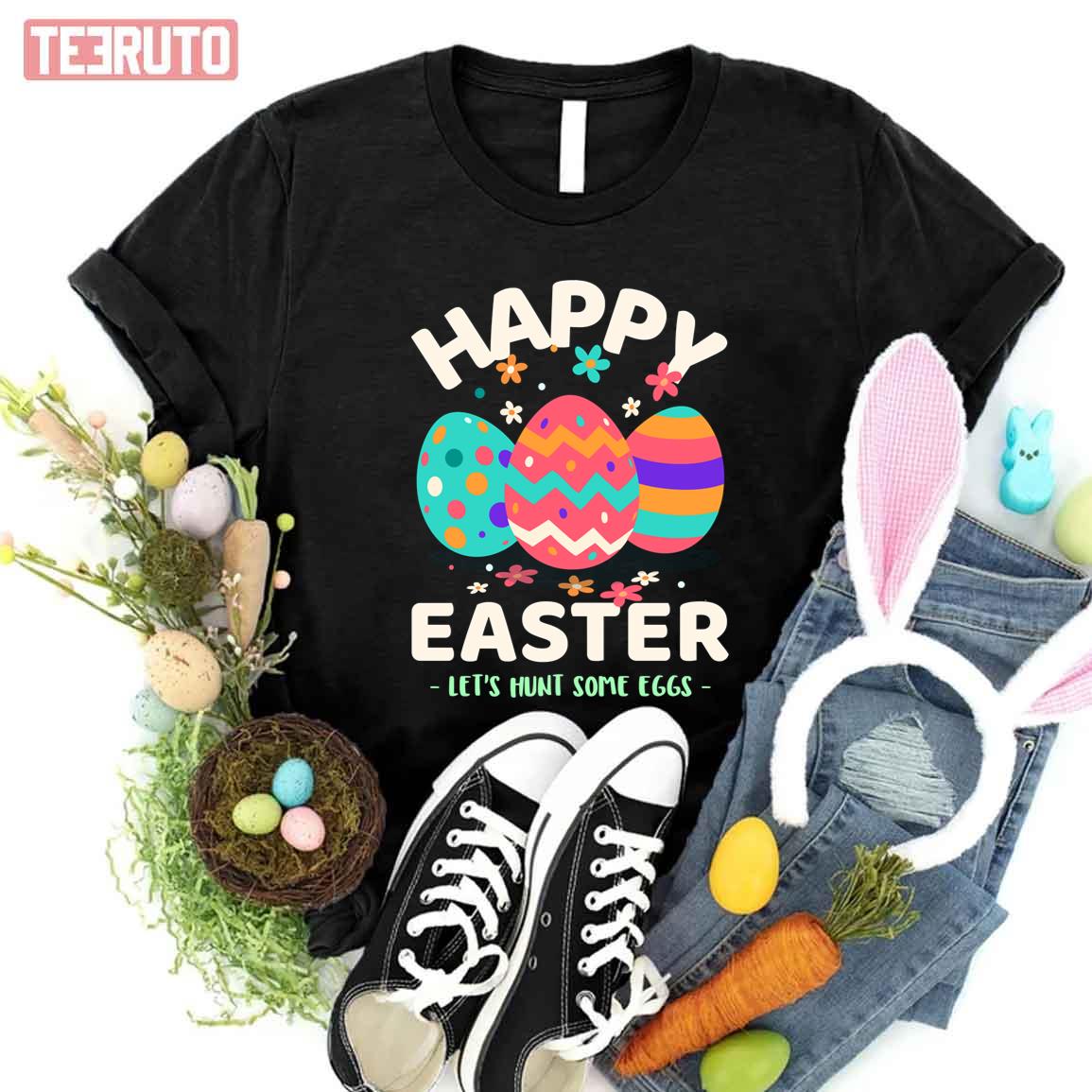 Happy Easter Colorful Eggs Women T-Shirt