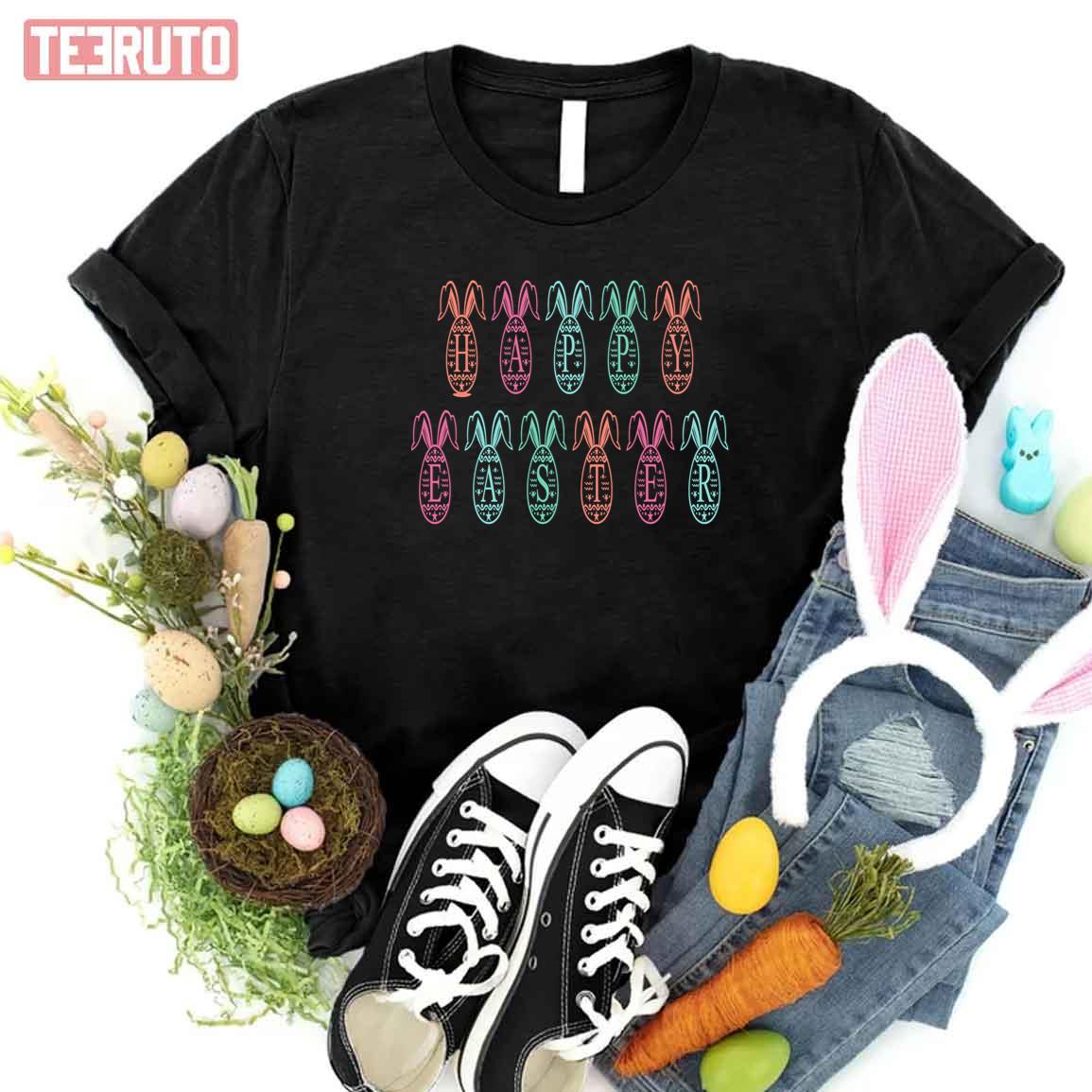 Happy Easter Colorful Women T-Shirt