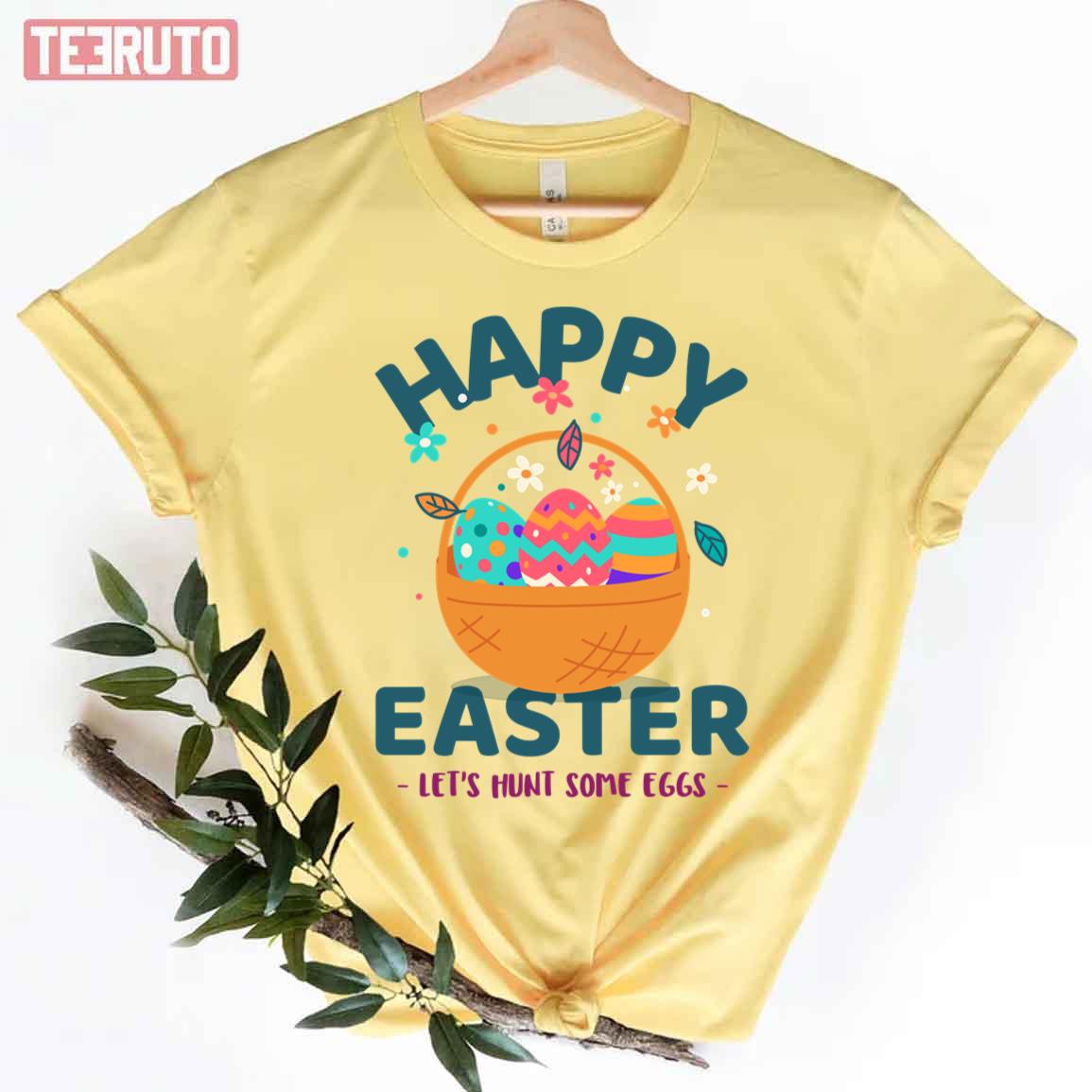 Happy Easter Eggs Basket Let’s Hunt Women T-Shirt