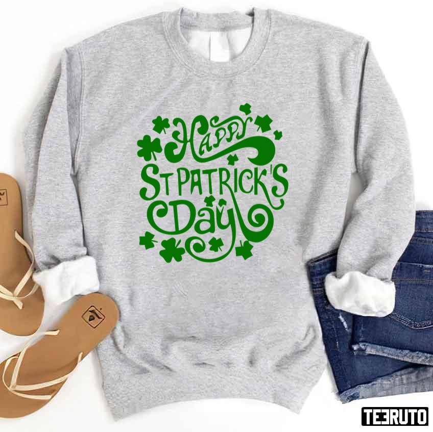 Happy St Patrick’s Day Calligraphy Unisex Sweatshirt