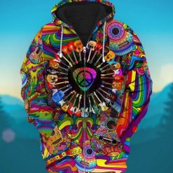Hippie Music 3d Zip Hoodie