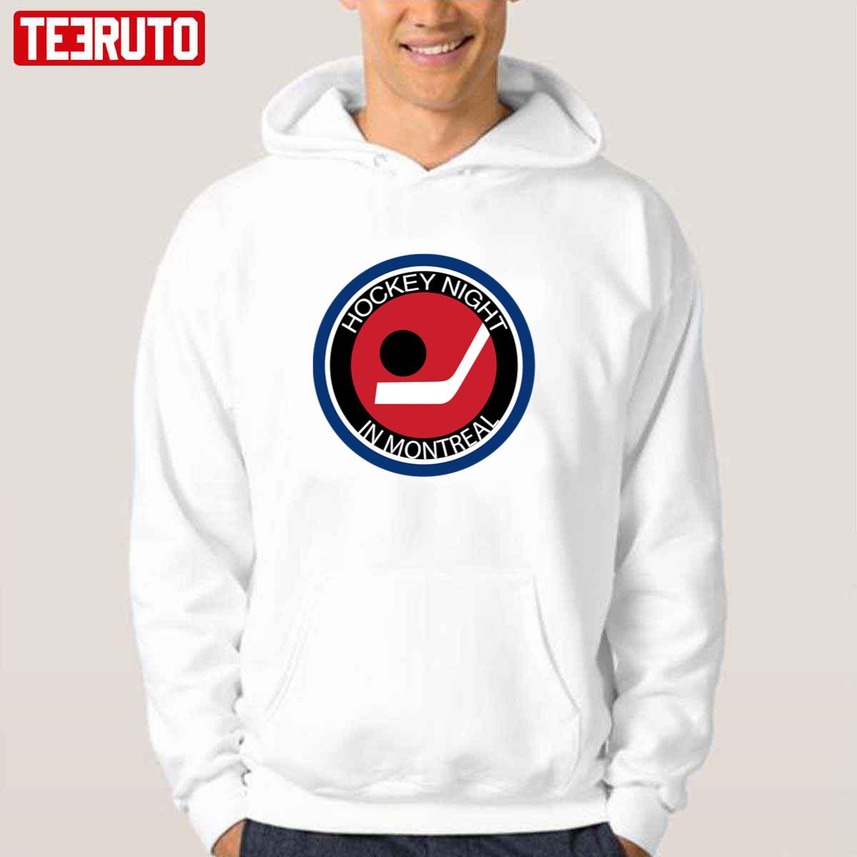 Hockey Night In Montreal Logo Funny Father’s Day Retro Canadian Habs Hoodie