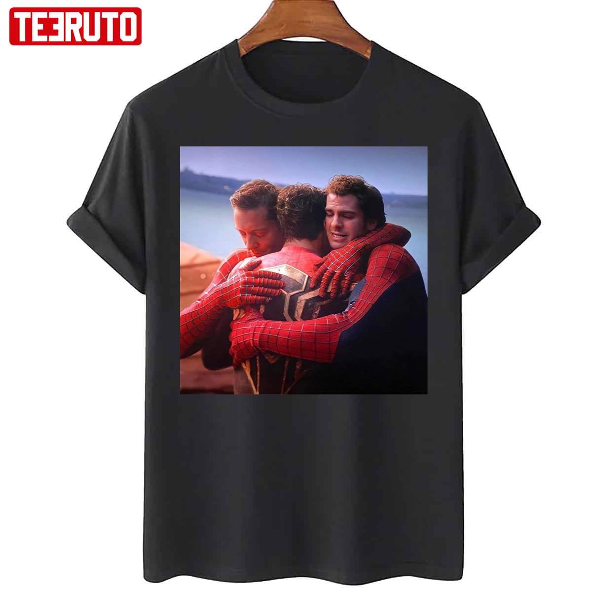 Hug Me Three Spider-mans Unisex T-Shirt