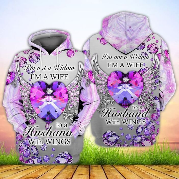 I Am Not A Widow Im A Wife To A Husband With Wings 3d Zip Hoodie