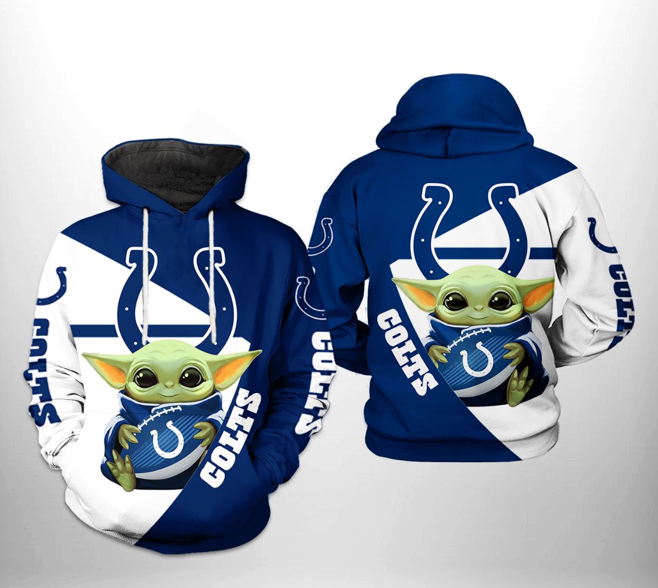 NFL Indianapolis Colts 3D Hoodie Fearless Against Childhood