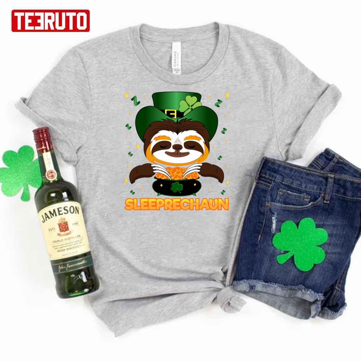 Irish Sloth St Patrick’s Leprechaun Unisex T-Shirt