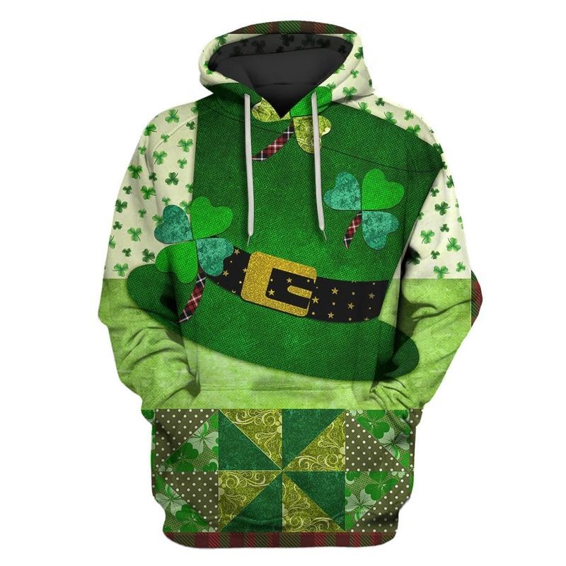 Irish St. Patricks Day Custom Sharm Rock Over Print 3d Zip Hoodie