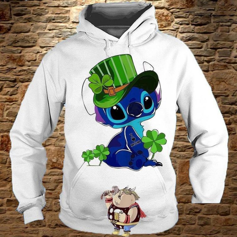 Irish Stitch Happy St. Patricks Day Over Print 3d Zip Hoodie