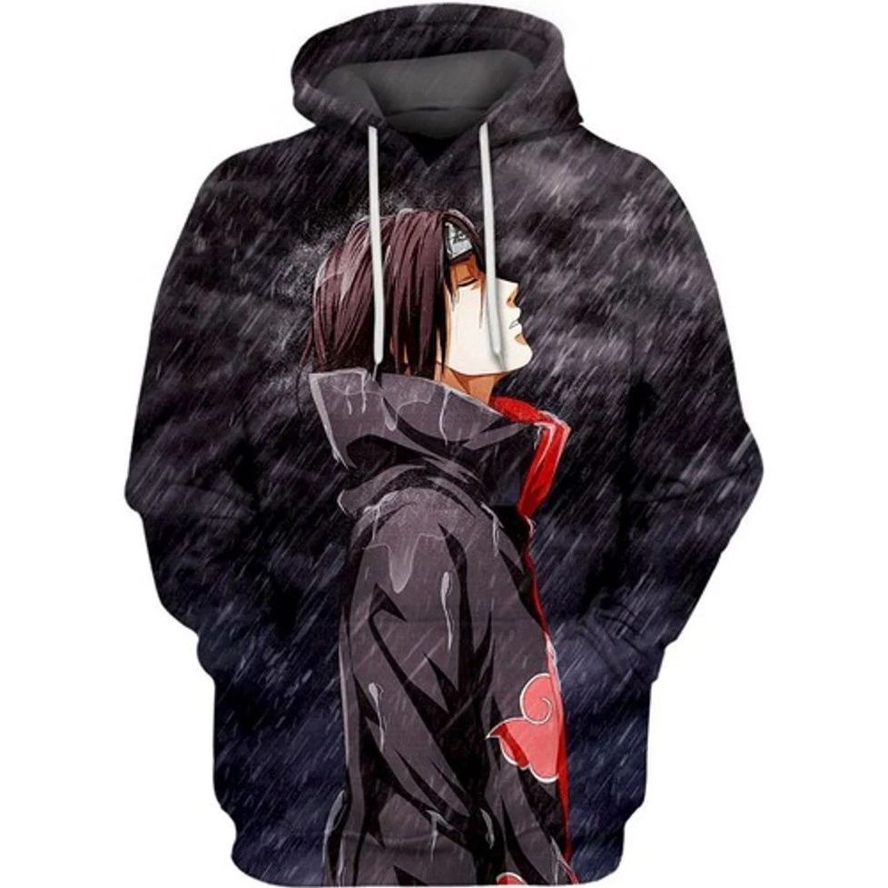 Itachi Uchiha In Peace Naruto Anime All Over Printing 3d Hoodie