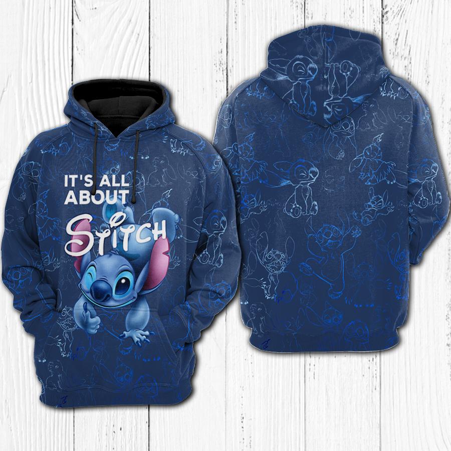 Its All About Stitch 3D Printed Hoodie