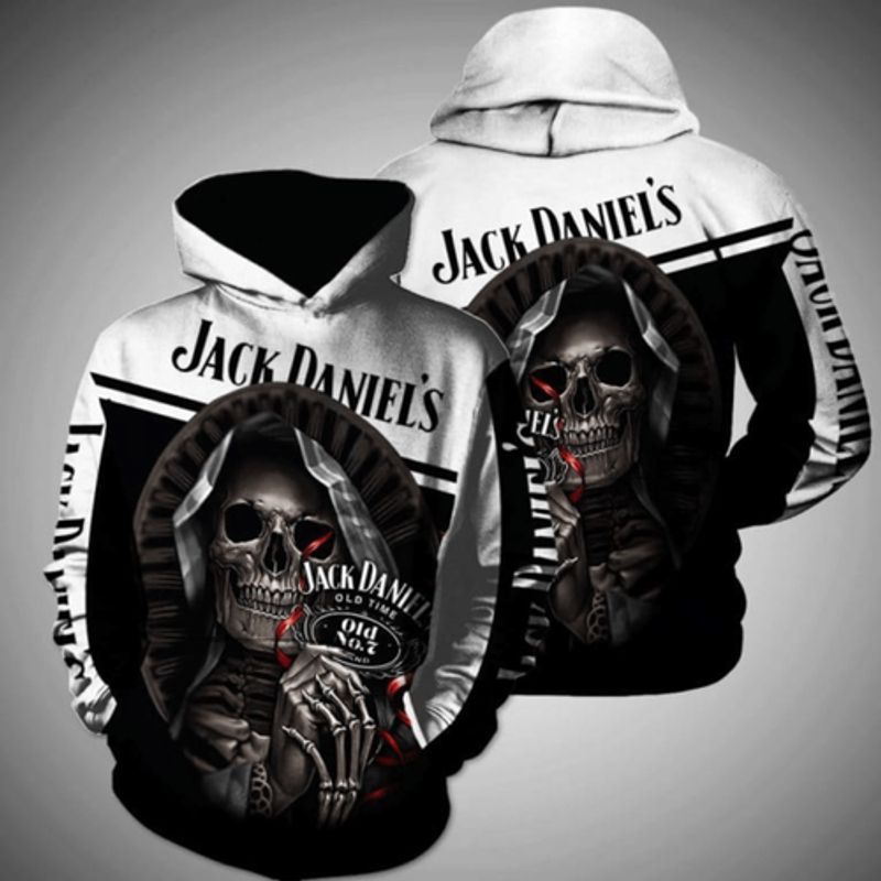 Jack Daniels Skull Hold Logo 3d Hoodie