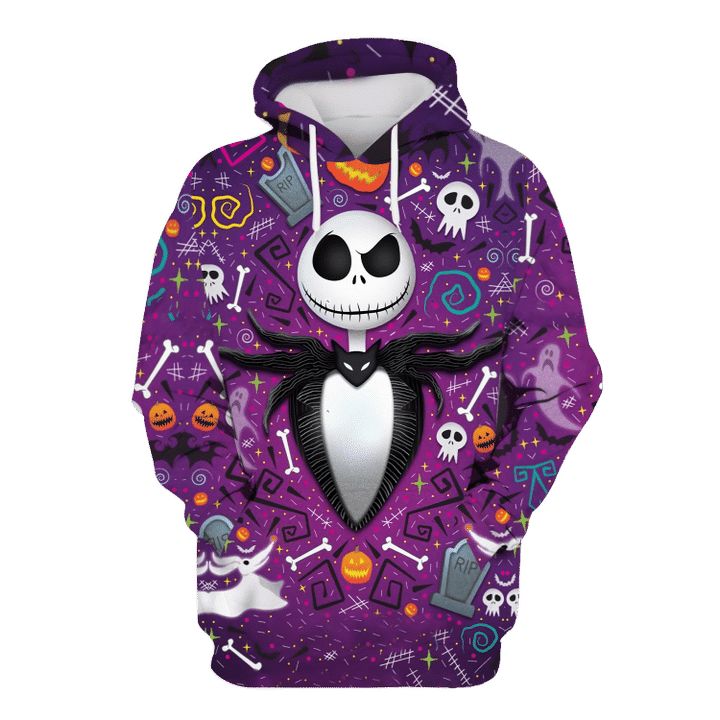 Jack Skellington Halloween 2 3d Hoodie