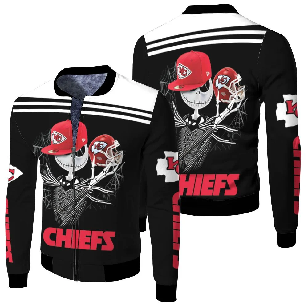 Top-selling item] Jack Skellington Keeps Kansas City Chiefs NFL Fan Hoodie  Jersey Bomber Jacket