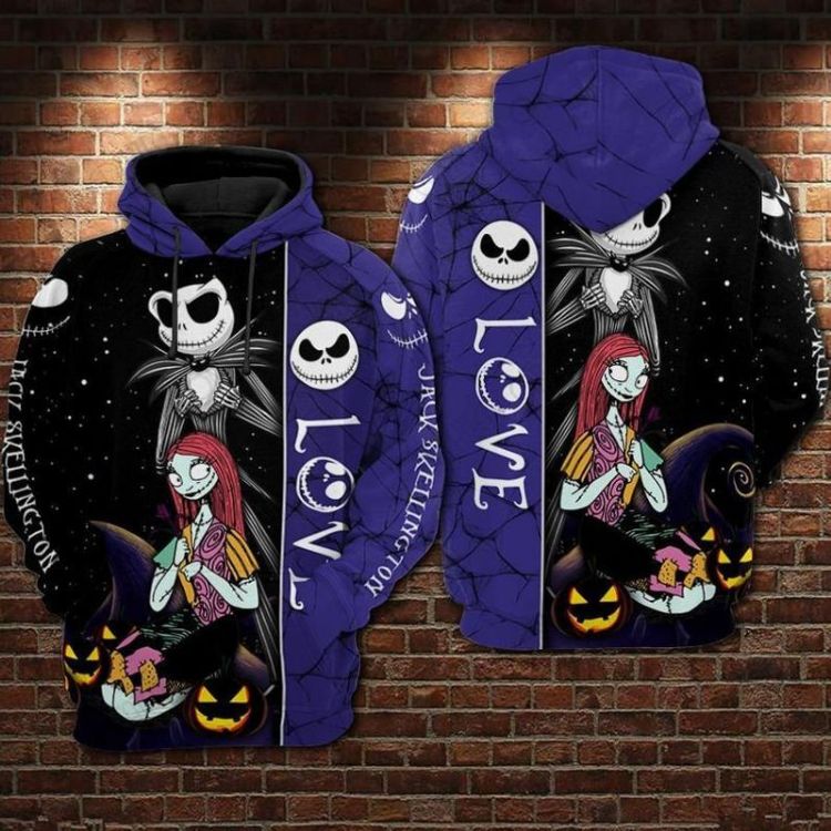 Jack Skellington Lover Ii 3d Zip Hoodie