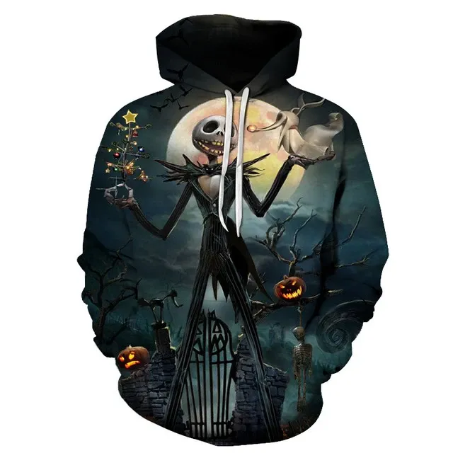 Jack Skellington Nightmare Before Christmas 3d Zip Hoodie