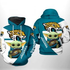 Jacksonville Jaguars NFL Baby Yoda Team 3D Printed Hoodie