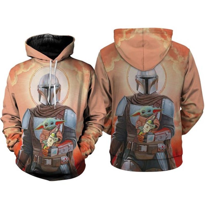 Jameson Irish Whiskey The Mandalorian Baby Yoda 3d Hoodie