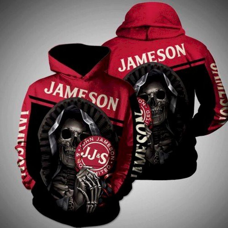 Jameson Jj S Bone Man Holding Logo 3d Hoodie