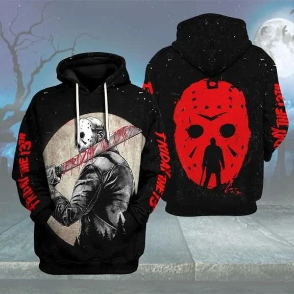 Jason Voorhees With Knife 3d Hoodie