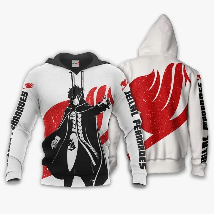 Jellal Fernandes Anime Manga Fairy Tail Silhouette 3d Zip Hoodie