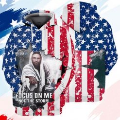 Jesus Focus On Me Not The Storm 3d Zip Hoodie