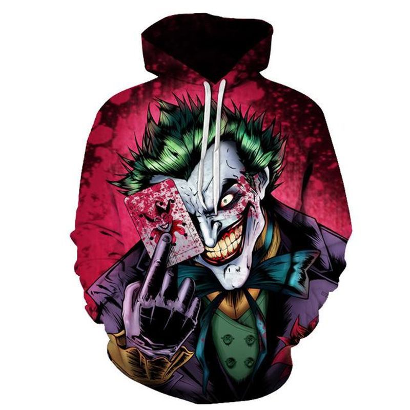 Joker Poker Halloween Over Print 3d Zip Hoodie